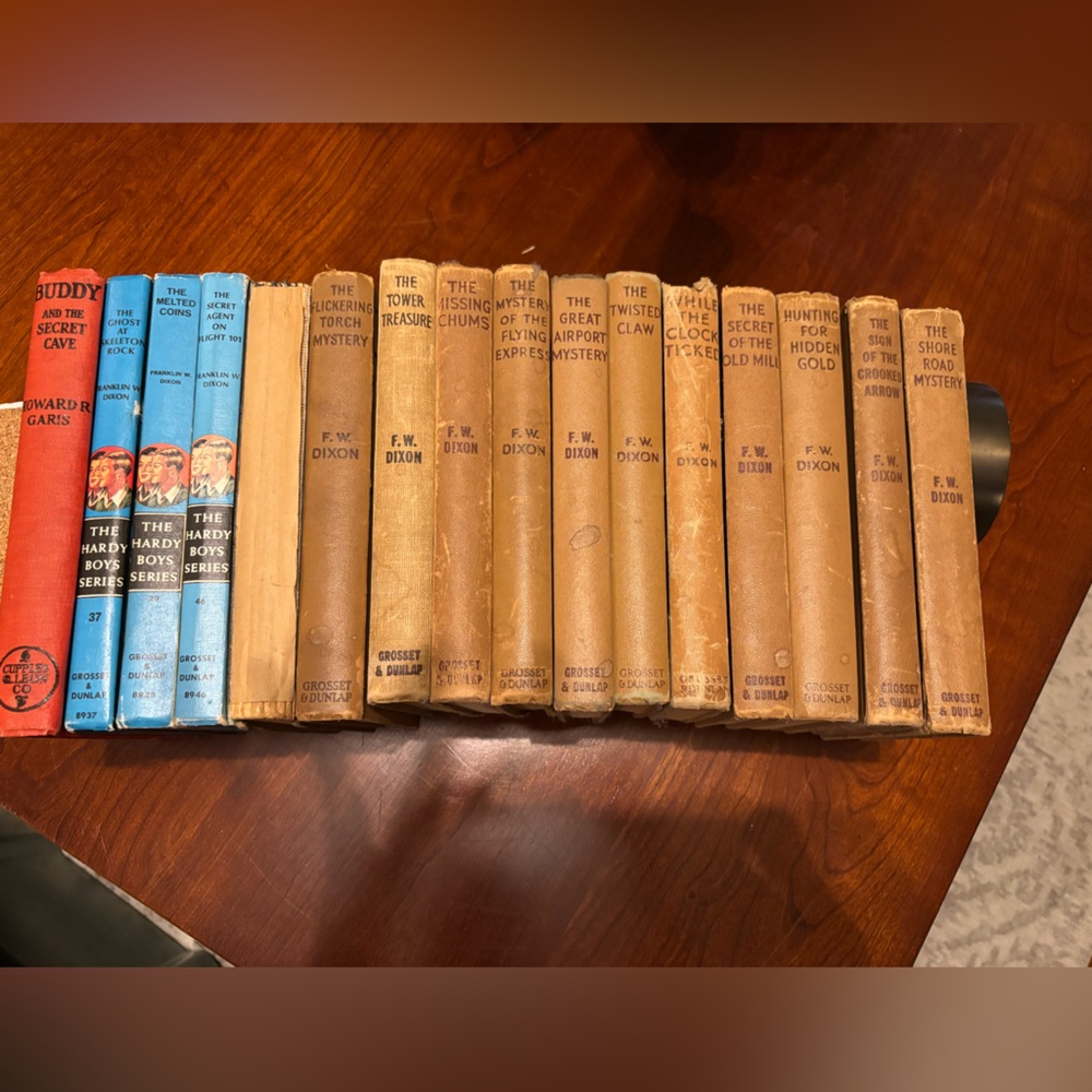 Lot of Hardy Boys books from 1930’s through the 1960’s.